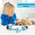 Dog Rope Toys, 3 Knots Chew Rope Toy for Medium and Small Dogs, Natural Cotton Dog Pull Rope for Tug of War and Teeth Cleaning (Blue)...