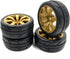 1/10 Scale OnRoad Rubber Tires & Wheels Rims Hex Hub 12mm(no glued) for RC Touring Car Tyre(4pcs/Set)...