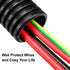 1.6M 0.75inch/20mm Inner Diameter Black Flexible Corrugated Tube Bellows Hose Wire Loom Tubing Wire Conduit – Black...