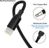 Multi 3 in 1 USB Long iPhone Charging Cable, 3M/10Ft Nylon Braided Universal Phone Charger Cord USB C/Micro USB/Lightning Connector Adapter for An...