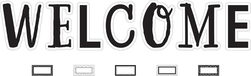 Teacher Created Resources Black and White Welcome Bulletin Board (TCR6805)...