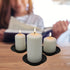 Iron Metal Candle Holders for Pillar Candles, Decorative Candle Plates for Home Decor, Table, Wedding, Spa (3 Candle Plate Set Matte Black Pillar ...