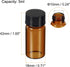 PATIKIL 5mL Reagent Media Bottle, 10 Pack Round Glass Storage Bottles Plastic Screw Cap for Lab Home, Brown...