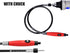 Flex Shaft Adapter Attachment, Flexible Drill Extension Cable Chuck Compatible for Dremel Rotary Grinder Woodworking Tools (Red)...
