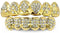 TOPGRILLZ Gold Poker Grills for Your Teeth for Men & Women, 18K Gold Plated Brass, Heart, Unisex, Hip Hop Faux Diamond Grillz Teeth Jewelry, Party...
