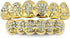 TOPGRILLZ Gold Poker Grills for Your Teeth for Men & Women, 18K Gold Plated Brass, Heart, Unisex, Hip Hop Faux Diamond Grillz Teeth Jewelry, Party...