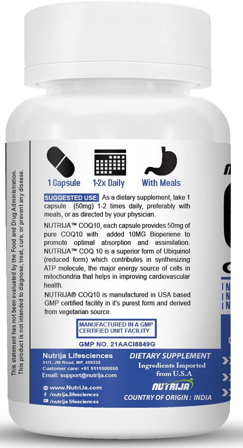COENZYME Q10 (COQ10) 50MG - (120 Capsules)...