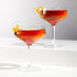 Viski Raye Angled Stemmed Crystal Coupe Cocktail Glasses, Champagne Coupe Glasses, Drinkware Set, Espresso Martini Glasses, Set of 2, 7oz...