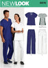 New Look Sewing Pattern 6876 Miss/Men Scrubs, Size A...
