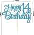 Blue flash 14th birthday cake topper ? happy 14th birthday cake topper?14th birthday party cake decorations...