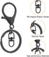 uxcell Lobster Claw Clasps Keychain, 30 Pcs Lobster Claw Clasp Hook with Swivel Trigger Clip and Flat Split Keychain Ring for DIY Craft Key Chain ...