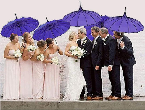 chenwen Pagoda Peak Old-Fashionable Ingenuity Umbrella Parasol Sun Parasol Rain umbrella Bridal Wedding Decoration Umbrellas...