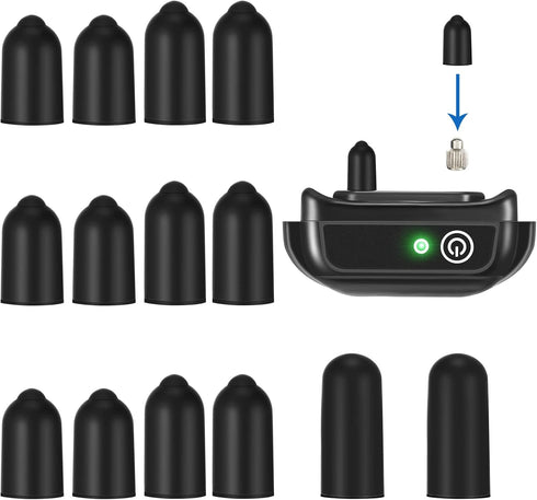 24 Pieces Shock Collar Dog Rubber Tips Training Collar Replacement Parts Dog Prong Collar and Silicone Covers for Training Rubber Dog Shock Collar...