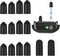 24 Pieces Shock Collar Dog Rubber Tips Training Collar Replacement Parts Dog Prong Collar and Silicone Covers for Training Rubber Dog Shock Collar...
