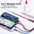 4 in 1 USB/USB-c to 2 USB-C to 2 Lightning Multicharging Cables for iPhones and Android Phones...