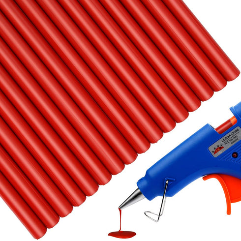 16PCS Mini Glue Gun wax seal sticks for Wax Seal Stamp, Red, Great for Wedding Invitations, Cards, Envelopes? Wine Packages?without glue gun...