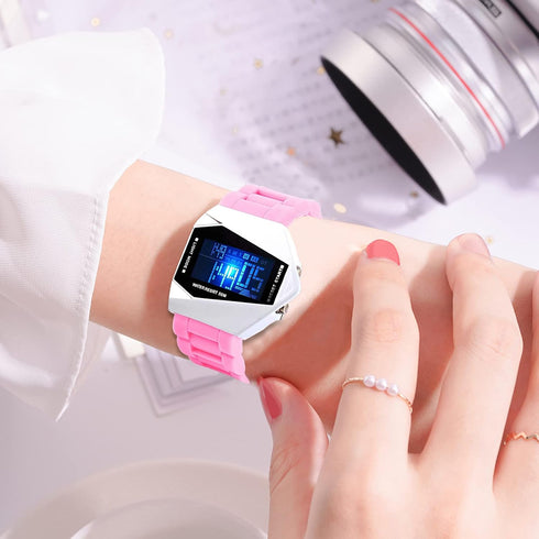 FANMIS Unisex Elegant Plane Style Digital Display Waterproof Outdoor Sports Silicone Strap LED Wrist Watch...