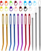 Large-Eye Blunt Needles Kit, Including 8PCS Curved Tapestry Needles 3PCS Yarn Needles 15PCS Stitch Markers, Macrame Needles Darning Needles for Kn...