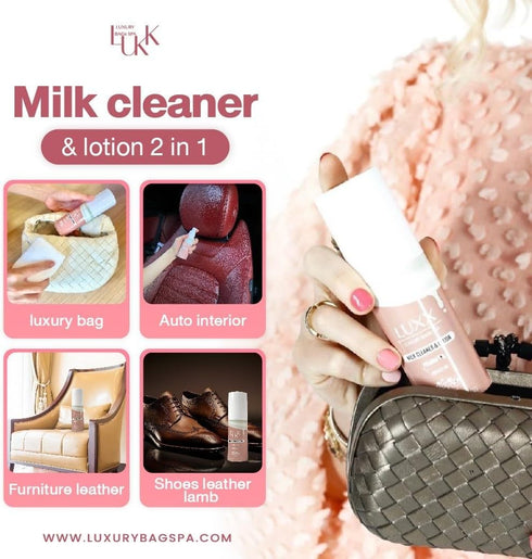 2 in 1 Leather Cleaner & Conditioner premium bag care with Cleaning Towel Nourishes, Polishes Protects Cleans Restores Surfaces for Luxury Bags Pu...