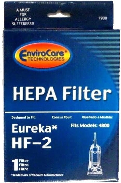 EnviroCare Replacement HEPA Vacuum Cleaner Filter Designed to fit Eureka HF-2 Upright Vacuum Cleaners 2 Filters...