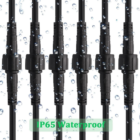 mxuteuk 6 Pairs 22AWG 2 Pin Electrical Connector,5.87in/15cm Wire Waterproof Male Female Connector,for LED Strip,Car,Truck,Boat...