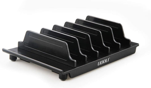 Adjustable Universal Multi Device Organizer Dock Stand Holder, Tablet Cell Phone Desktop Stand for iPhone Samsung Galaxy Google Nexus Kindle (Blac...