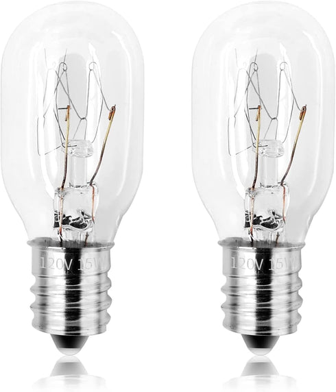 WE05X20431 Dryer Light Bulb - 120V 15W Dryer Drum Light Bulb Replace WE4M305 Fit for GE Kenmore Whirlpool Samsung Maytag Clothes Dryer, 2 Pack, 2700K