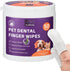 Teeth Cleaning Finger Wipes for Dogs & Cats, Soft Pet Dental Finger Wipes for Dogs, Disposable Cat Tooth Cleaning Wipes, Gentle Brushing Dog Teeth...