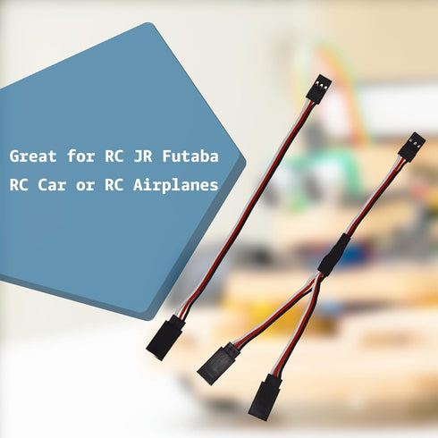 6 PCS JST Y Connector 3 Pin JST Plug Splitters, Servo Male to Female Y Wire Cable, Parallel RC Servo Extension Cord, Wire Cable Fits RC JR Futaba ...