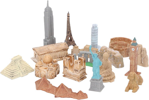Dioche 17PCS Miniature Ancient Buildings Toys Around The World City Miniatures Buildings Egyptian Pyramid Model Kit Ancient Egypt Toys...