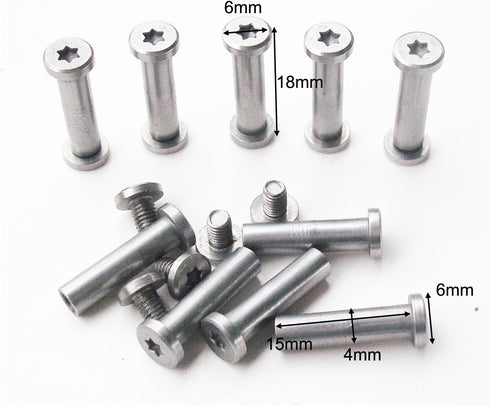 EDC Pocket Knives Handle Pivot Pin Screw Rivets, Folding Knife Gripes Shaft Fasteners,DIY Knife Handle Studs,Pack of 10pcs...
