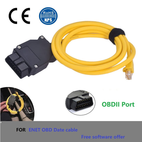 AntiBreak ethernet enet to obd2 E-sys Cable Tools E-SYS rj45 enet to OBD2 f Series 2M Compatible enet...