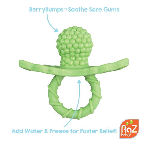 RaZbaby RaZbuddy RaZberry Teether/Pacifier Holder w/Removable Baby Teether Toy - 0M+ - Bpa Free (Dragon)...