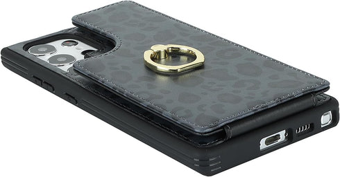 for Samsung Galaxy S23 Ultra Case with Card Holder,Galaxy S23 Ultra Case Wallet for Women,Credit Card Holder,Ring Stand,Cute Phone Wallet Cases 6....