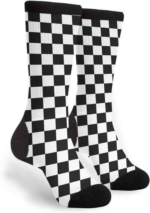 Checkerboard Chess Board Crew Socks Fun Novelty Socks...