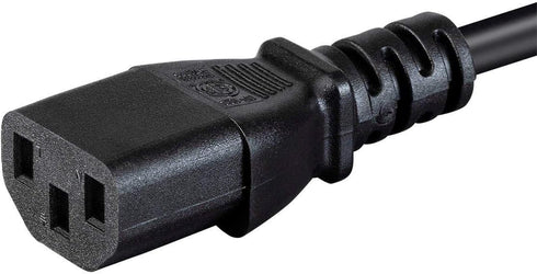 Monoprice Power Cord - NEMA 5-15P to IEC 60320 C13, 18AWG, 10A/1250W, 125V, 3-Prong, 8ft, Black...
