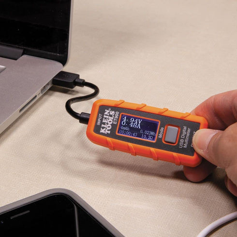 Klein Tools ET900 USB Power Meter, USB-A Digital Meter for Voltage, Current, Capacity, Energy Resistance...