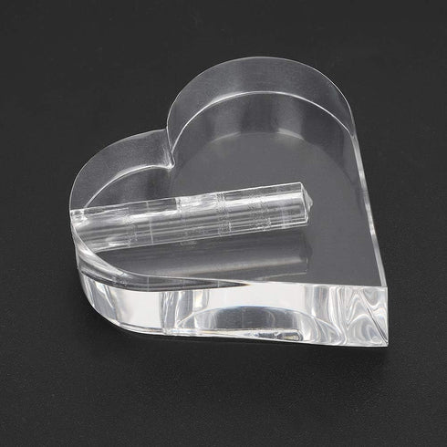 24k Rose Display Stand, Heart-Shaped Rose Stand For Single Real Roses or Artificial Flower Base Rose Transparent Shelf Support ( Heart-Shaped )...