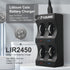 LIR2450 Rechargeable Button Battery Lithium Coion Cell 3.7V 6-Pack with Universal Battery Charger Replacing 3V Cr2450 Batteries...
