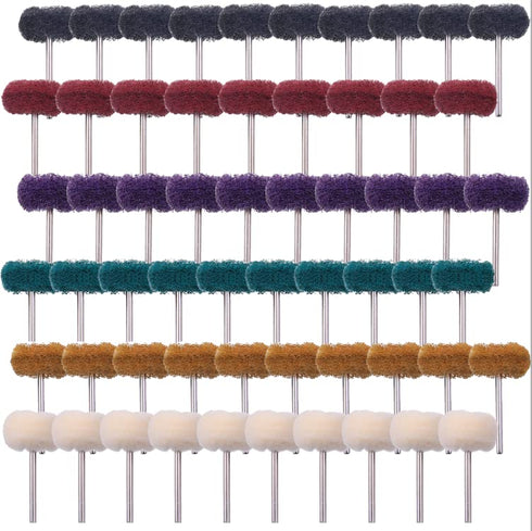 Rocaris 60 Pack Abrasive Wheels, Abrasive Buffing Polishing Wheels Burr for Rotary Tools-1/8" Shank Polishing Buffing Wheels 1 inch...
