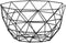 Geometric Metal Wire Fruit Bowl, Iron Arts Fruit Storage Baskets for Kitchen Counter (Black, Large)...