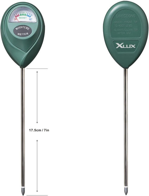 Soil Moisture Sensor Meter Water Monitor, Hygrometer for Gardening, Farming,Plants, No Batteries Required, 2 Pack...