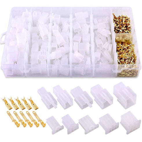 Swpeet 580Pcs 2.8MM Automotive Electrical Wire Connectors Kit, 2.8mm 2 3 4 6 9 Pin Automotive Electrical Wire Connectors Pin Header Crimp Wire Ter...