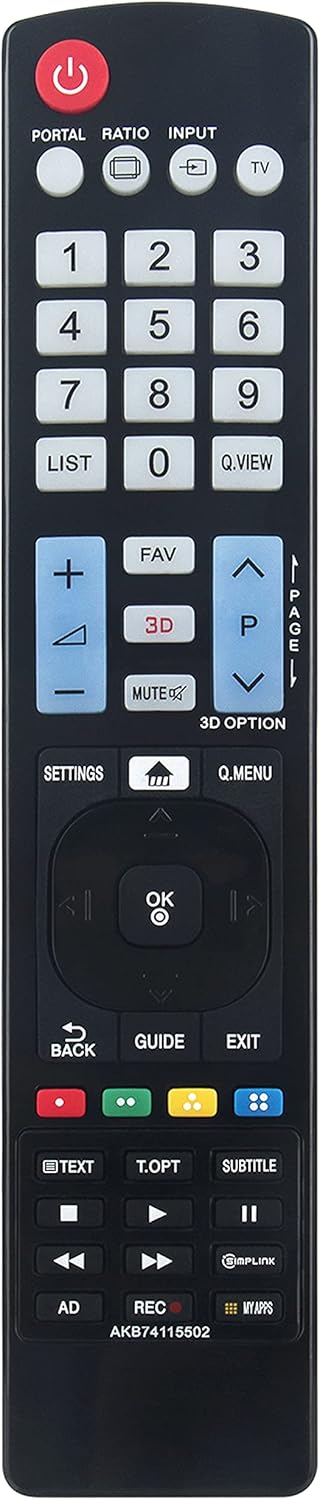 New AKB74115502 Replace Remote fit for LG TV 47LM4600 55LM4600 MFL67468116 47LM4700 55LM4700 32LM5800 42LM5800 47LM5800 55LM5800...
