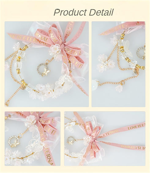 Car Mirror Hanging Accessories with Crystal Bow Bless for Your Drive with Prosperity for Safe Wealthy & Happy Travels (Purple)...