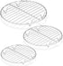 P&P CHEF Round Cooking Rack, 3 Pcs Stainless Steel Baking Cooling Steaming Grilling Rack, Fits Air Fryer/Stockpot/Pressure Cooker/Round Cake Pan, ...