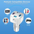 USB Car Charger Adapter, 4 Ports QC3.0 35W 7A Fast Car Phone Charger, Multi-Port Smart Quick Charger with LED Light, Compatible with iPhone 13 12 ...