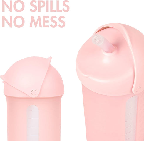 Boon Swig Toddler Silicone Straw Cup, 9 Ounces Pink...