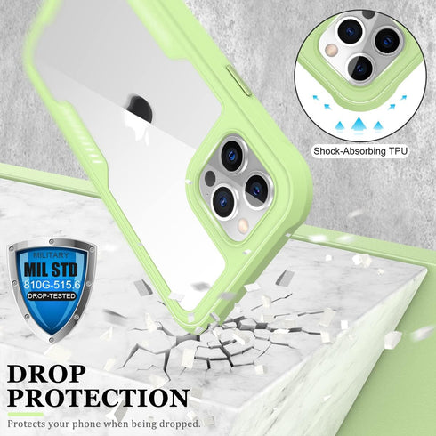 FUNMIKO for iPhone 13 Pro Max Case with Screen Protector,Mili-Grade Heavy Duty Protection Pass 21ft. Drop Tested Slim-fit Clear Cover Protective P...