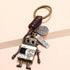 Funny KeyChains Leather KeyRings Pendant for Car Keychains purse handbag backpack Gift...
